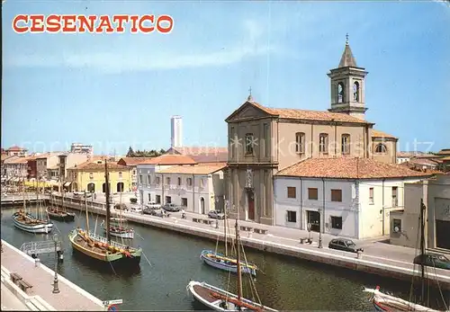 Cesenatico Porto Canale Chiesa Kanal Hafen Kirche Kat. Italien