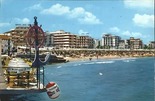 Riccione Spiaggia e alberghi visti dal mare Strand Hotels