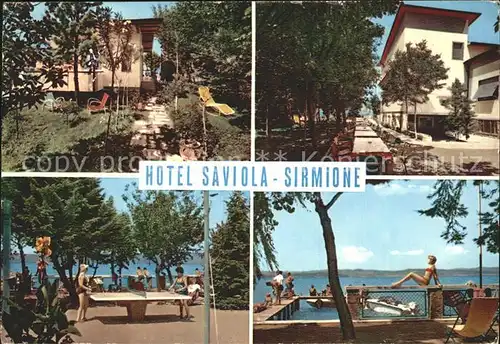 Sirmione Hotel Saviola Tischtennis Badesteg Gardasee / Italien /Italien