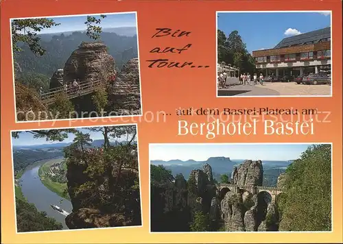 Bastei Saechsische Schweiz Berghotel Felsen Elbsandsteingebirge Elbtal Kat. Rathen Sachsen