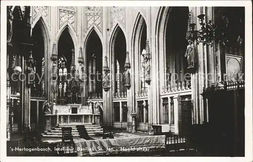 S Hertogenbosch Interieur Basiliek St Jan Hoofd altaar Kat. Den Bosch Niederlande