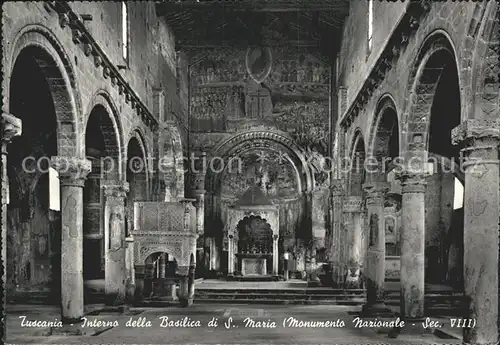 Tuscania Interno della Basilica di S Maria Kat. Viterbo