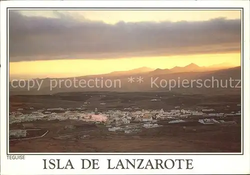 Lanzarote Kanarische Inseln Panorama Teguise