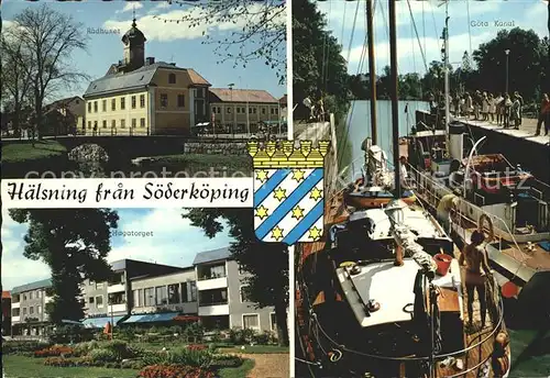 Soederkoeping oestergoetland Radhuset Hagatorget Goeta Kanal Kat. Schweden