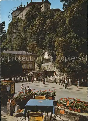 Kufstein Tirol Oberer Stadtplatz mit Festung Kat. Kufstein