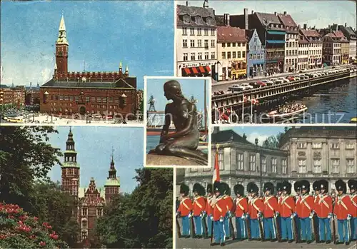 Kobenhavn Christiansborg Schloss Rosenborg Kleine Meerjungfrau Garde Teilansicht Kat. Kopenhagen