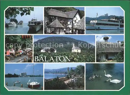 Balaton Plattensee Fahrgastschiffe Restauration Panorama Seepartien Kat. Ungarn