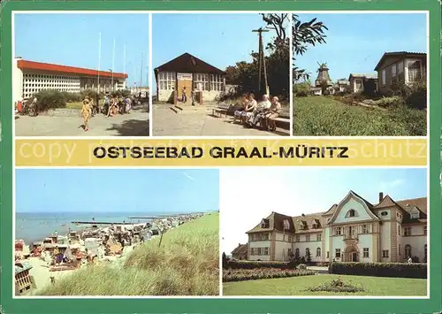 Graal Mueritz Ostseebad Broilergaststaette Cafe Seeblick Strandperle Strand Sanatorium Richard Assmann Kat. Seeheilbad Graal Mueritz