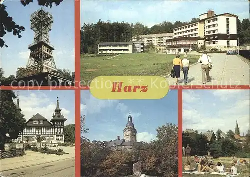 Harz Region Josephskreuz Friedrichsbrunn FDGB Bettenhaus Alexisbad Erholungsheim Burg Falkenstein Guentersberge