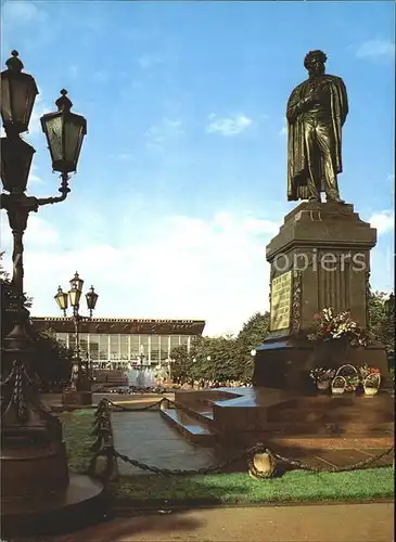 Moskau Monument Alexander Pushkin Denkmal Kat. Russische Foederation