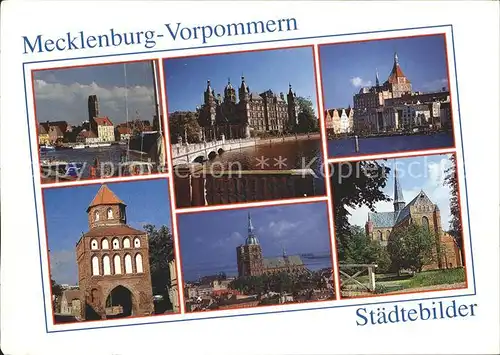 Mecklenburg Staedtebilder von Wismar Schwerin Rostock Ribnitz Stralsund Bad Doberan Kat. Schwerin