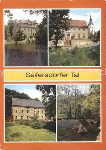 Seifersdorfer Tal Schloss Teilansicht Gaststaette Marienmuehle An der Roeder Kat. Radeberg