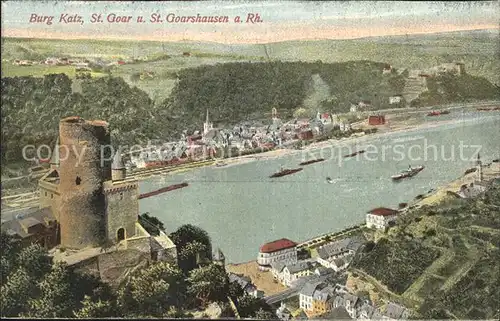 Burg Katz St. Goar St. Goarshausen  Kat. Sankt Goarshausen