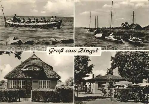 Zingst Ostseebad Boot Gebaeude Hafen  Kat. Zingst Darss