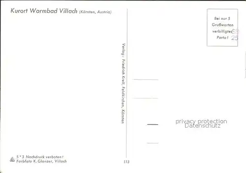 Warmbad Villach Schwimmbad  Kat. Villach