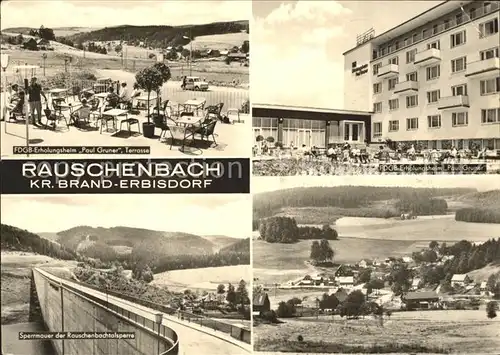 Rauschenbach Neuhausen FDGB Erholungsheim Paul Gruner Terrasse Rauschenbachtalsperre Teilansicht / Neuhausen Erzgebirge /Mittelsachsen LKR