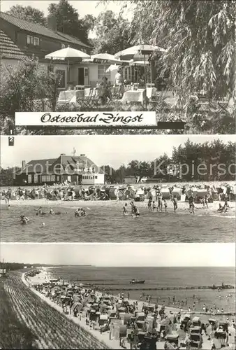 Zingst Ostseebad HO Strandcafe Milchbar HOG Kurhaus Strandpartie Kat. Zingst Darss