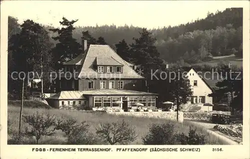 Saechsische Schweiz FDGB Ferienheim Terrassenhof Pfaffendorf Kat. Rathen Sachsen