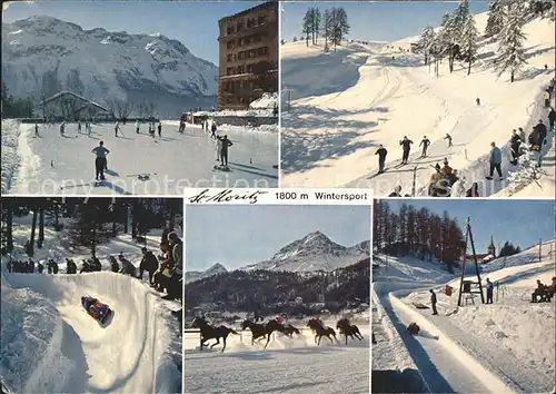 St Moritz GR Pferderennen Curling Skifahren Bobbahn Kat. St Moritz