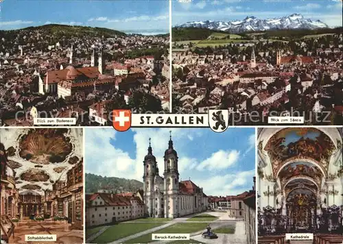 St Gallen SG Barock Kathedrale Stiftsbibliothek Saentis  Kat. St Gallen