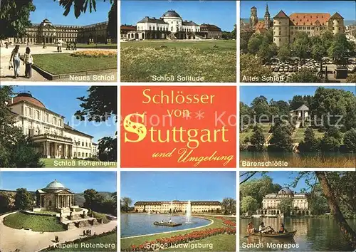 Stuttgart Schloss Solitude Monrepos Ludwigsburg  Kat. Stuttgart