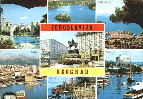 Beograd Belgrad Opatija Dubrovnik Mostar Split Ohrid  Kat. Serbien