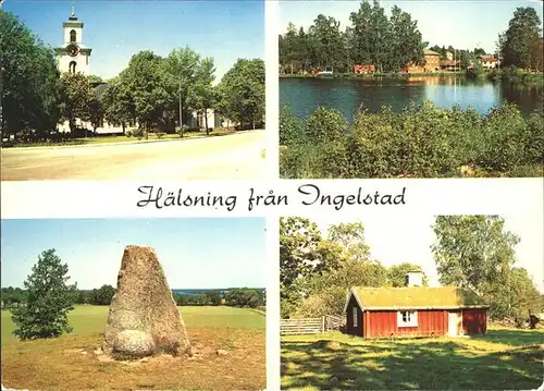 Haelsning Ingelstad Kirche Stein  Kat. Schweden