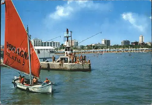 Milano Marittima Hafen Strand Segelboot  Kat. Cervia