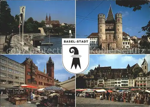 Basel BS Muenster Spalentor Rathaus Barfuesser  Kat. Basel