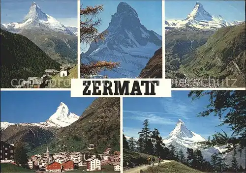 Zermatt VS Matterhorn Total Ortsansicht Kat. Zermatt