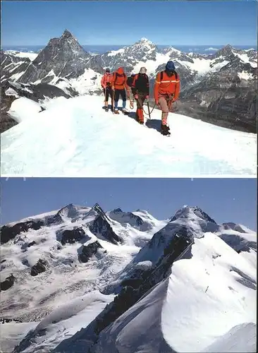 Zermatt VS Bergsteiger Alpenpanorama Kat. Zermatt