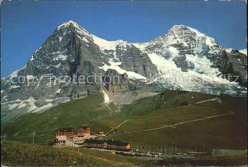Grindelwald Kleine Scheidegg mit Eiger und Moench Kat. Grindelwald