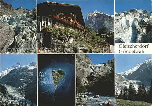 Grindelwald Berggasthaus Oberer Grindelwaldgletscher Blaue Eisgrotte Kat. Grindelwald