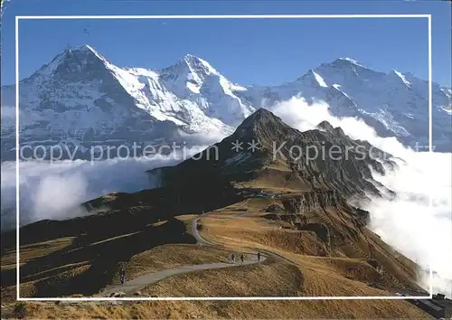 Grindelwald mit Maennlichen Eiger Moench Jungfrau Kat. Grindelwald