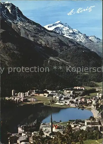 St Moritz GR mit Piz Rosatsch und Piz Corvatsch Kat. St Moritz