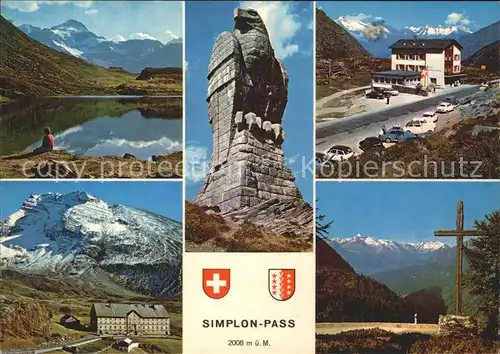 Simplonpass Bergsee Steinerner Adler Hotel Simplonblick Kreuz / Simplon  /Bz. Brig