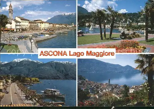 Ascona TI Hafen Promenade Uferstrasse Teilansicht / Ascona /Bz. Locarno