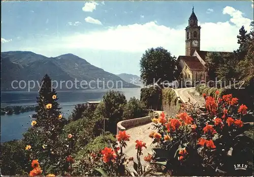Ronco sopra Ascona Lago Maggiore Panorama Kirche