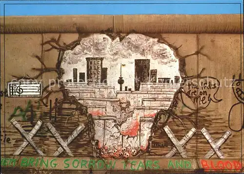 Berliner Mauer Berlin Wall Graffity Kochstrasse  Kat. Berlin