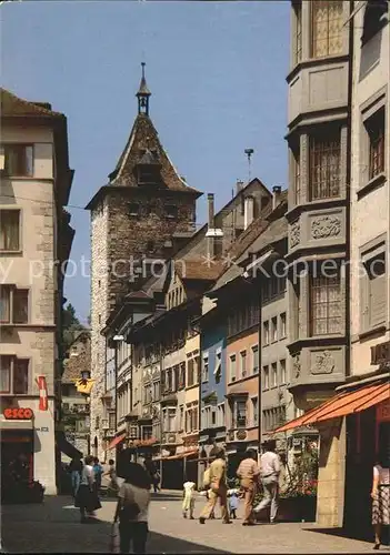 Schaffhausen SH Oberstadt mit Obertor Kat. Schaffhausen