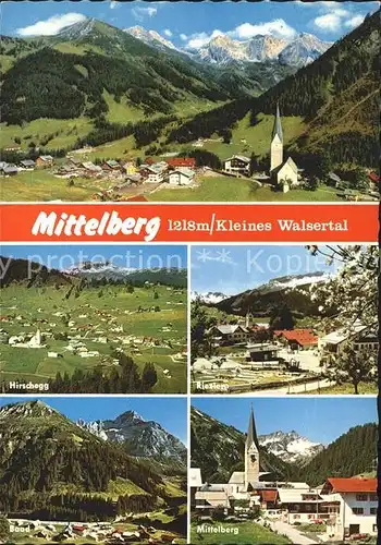 Mittelberg Kleinwalsertal Hirschegg Baad Kat. Oesterreich