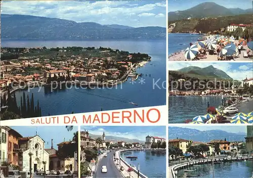 Maderno Lago di Garda Strand Stadtansicht Kat. Italien