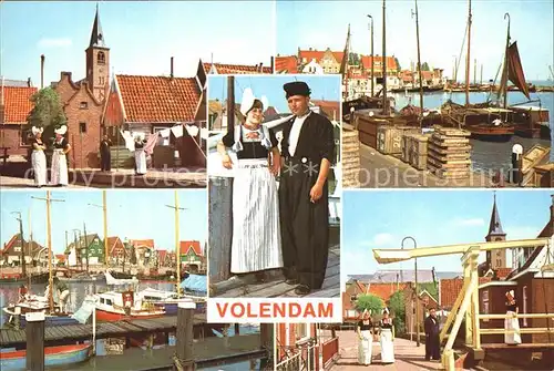 Volendam Hafen Tracht  Kat. Niederlande