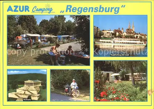 Regensburg Camping Azur Fahrgastschiff Dom Walhalla  / Regensburg /Regensburg LKR