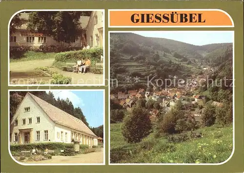 Giessuebel Schleusegrund Waldbaude Kulturhaus Teilansicht Kat. Schleusegrund