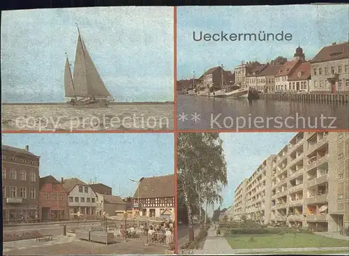 ueckermuende Pionier Segelschiff Immer bereit Hafenblick Karl Marx Platz Neubaugebiet ueckermuende Ost Kat. Ueckermuende