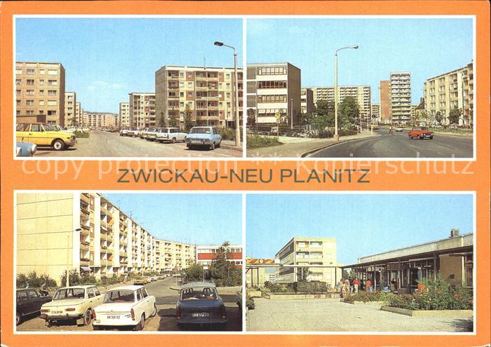 Neu Planitz Zwickau Wohnsiedlung Plattenbau Hochhaeuser Kat. Planitz