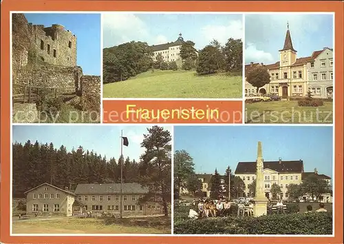 Frauenstein Brand Erbisdorf Burgruine Schloss Rathaus Ferienheim Kummermuehle Kat. Brand Erbisdorf