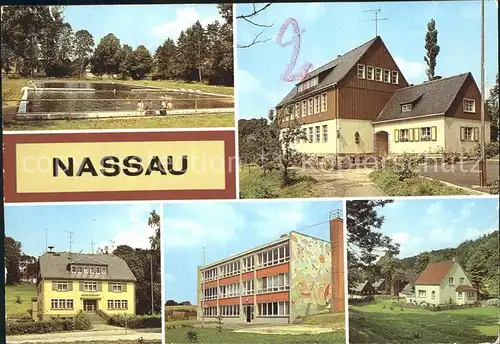 Nassau Brand Erbisdorf Freibad Polytechnische Oberschule Kindergrippe Kat. Brand Erbisdorf