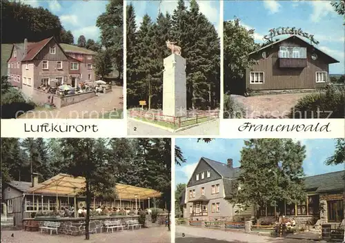 Frauenwald Thueringen Fraubachmuehle Monument Milchbar Waldcafe Kat. Frauenwald